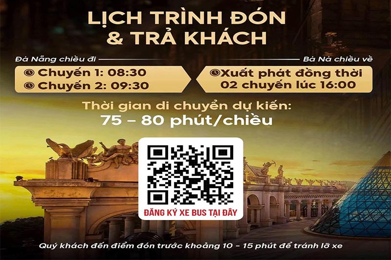 cách đăng ký xe bus bà nà hill miễn phí