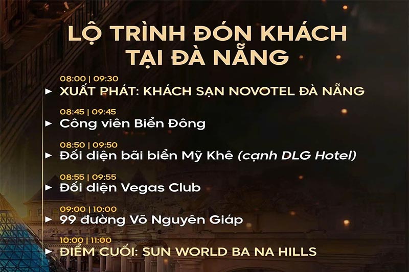 xe bus miễn phí đi bà nà hill